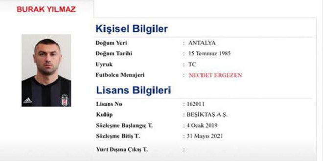  Beşiktaş Burak Yılmaz'ın sözleşmesini uzattı