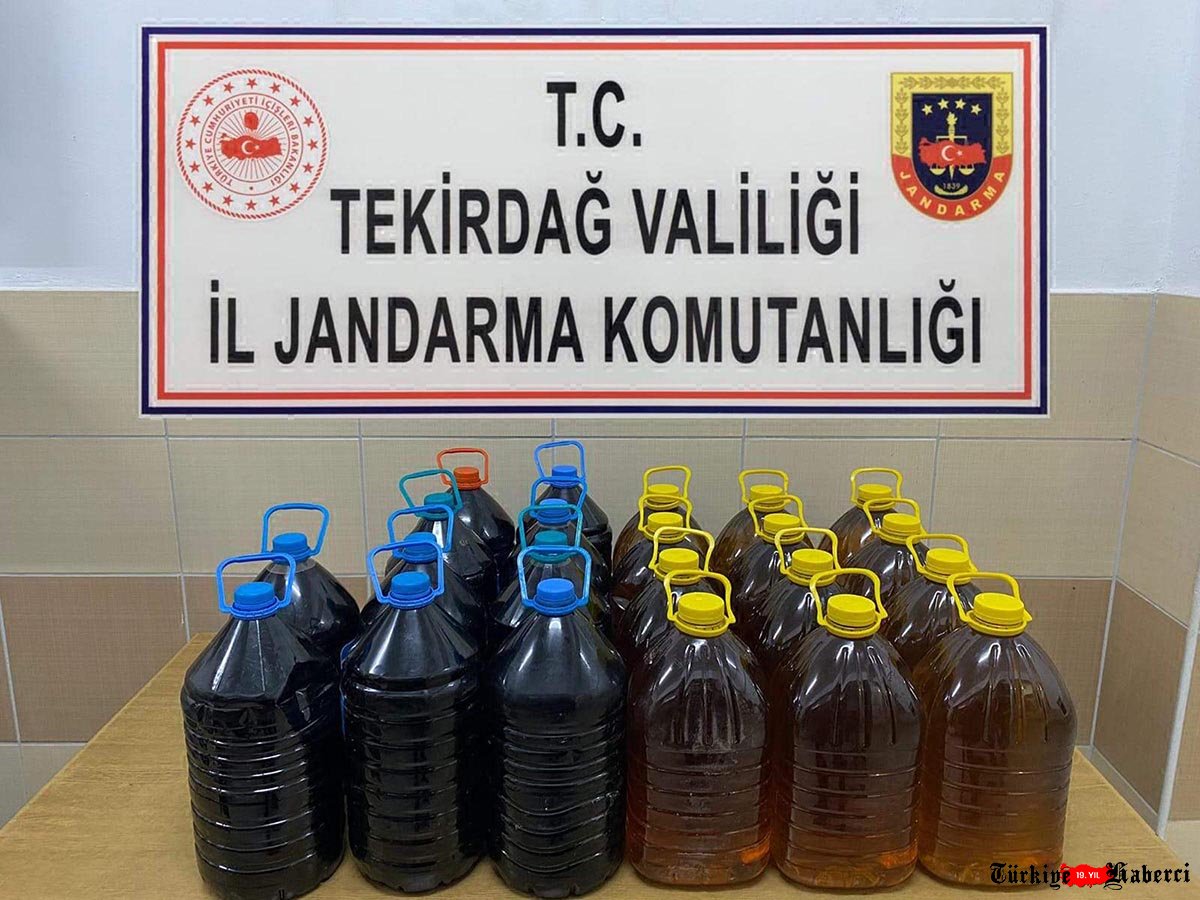 Şarköy'de 110 litre sahte şarap ele geçirildi  