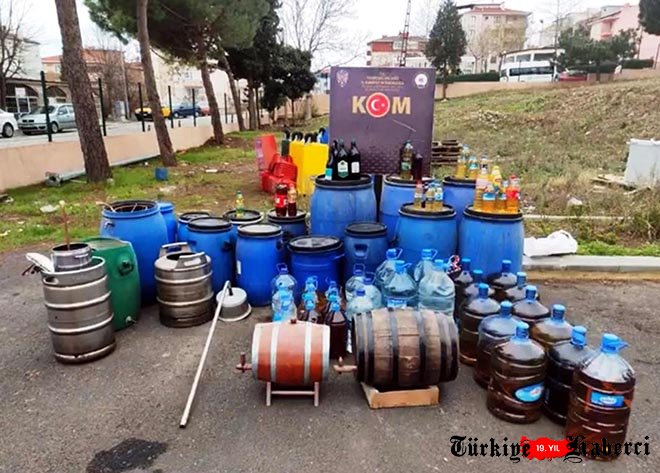 video# Tekirdağ'da 1.3 ton 'sahte içki' ele geçirildi