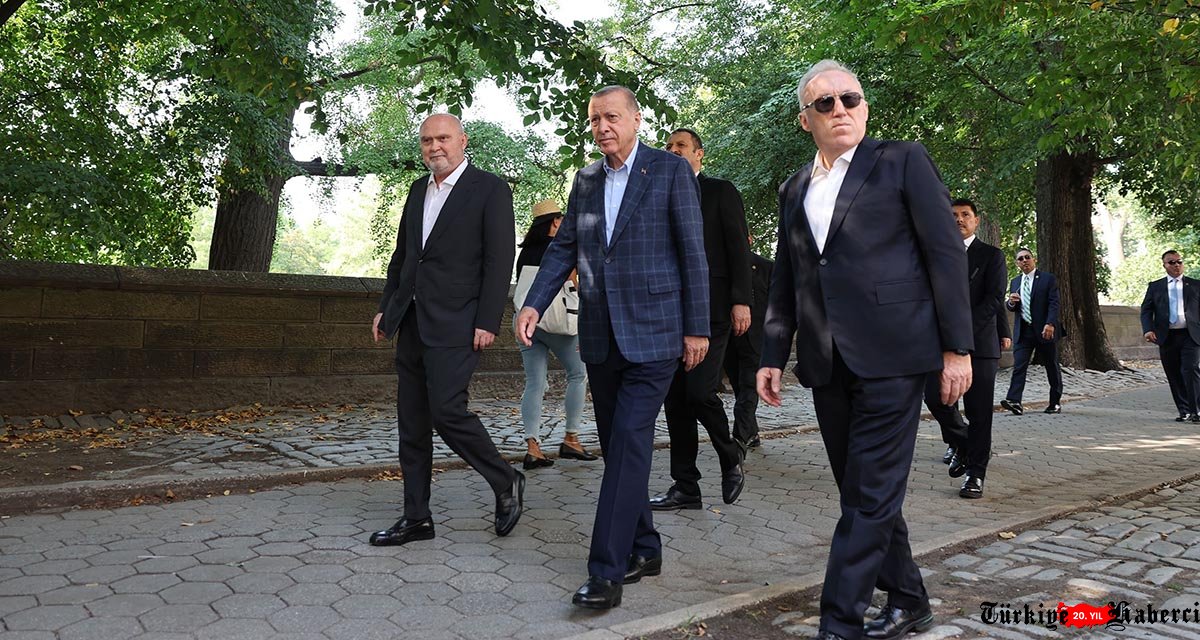 video#Erdoğan, Central Park’ta yürüyüş yaptı