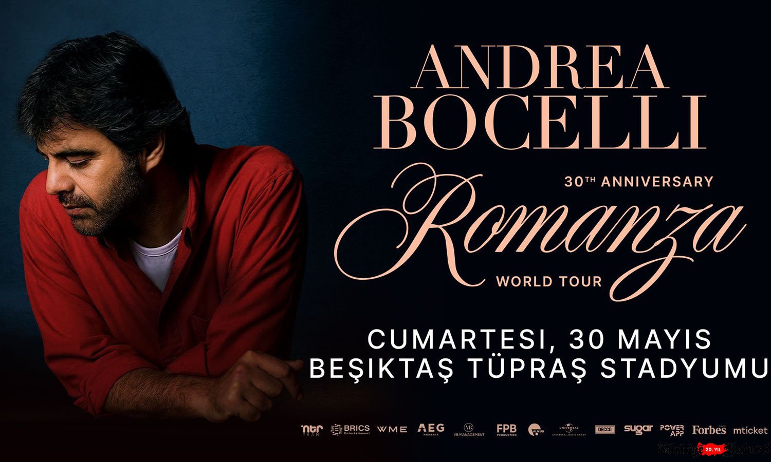 Andrea Bocelli İstanbul’da: Romanza 30 Yılına Özel Gece!