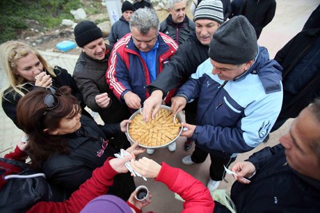 Başkanlara baklava ikram ettiler.