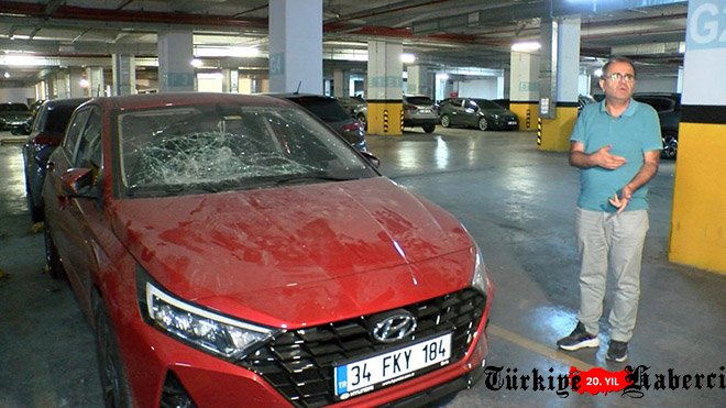 Bayrampaşa'da otoparkta bulunan araçlar zarar gördü