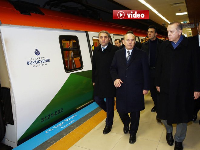 Cumhurbaşkanı Erdoğan vatman koltuğuna oturdu