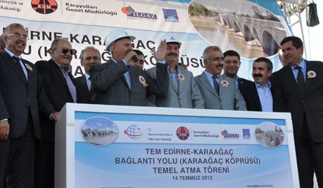 Edirne-Karaağaç Bağlantı Yolu temeli atıldı