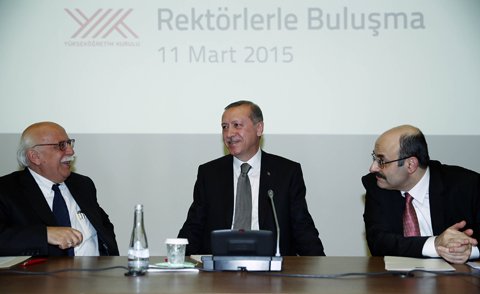 Erdoğan, YÖK’te rektörlerle bir araya geldi