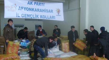 Gençlik Kollarından depremzedelere yardım
