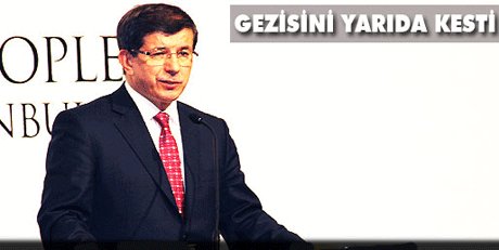 Gezisini yarıda kesti 