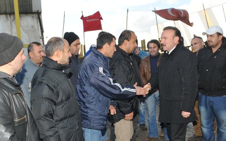 Gürsan işçilerine Başkan Doğan'dan destek