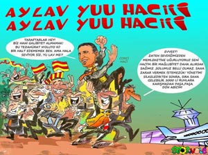 Sporvole Haci karikatürü cizdi
