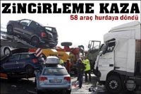 58 Araç Birbirine Girdi. 80 Yaralı Var!
