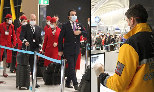 İstanbul Havalimanı'nda bin 500 yolcuya koronavirüs testi 