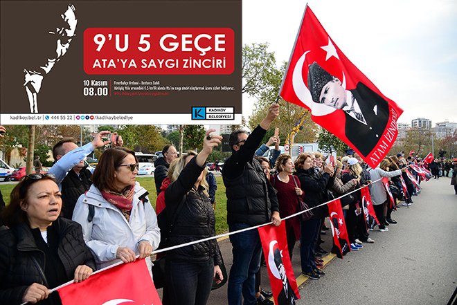 Kadıköy’de 10 Kasım'da 'ATA'ya saygı zinciri'