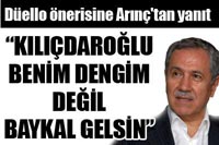 Arınç, 'Bizim Geleneğimizde Düello Diye Bir Şey Yok'
