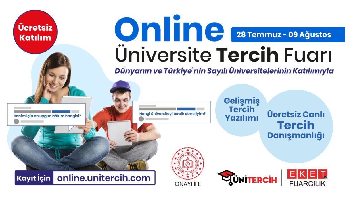 Online Üniversite Tercih Fuarı’na Ücretsiz Kayıt Olabilirsiniz!