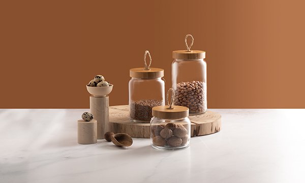 Paşabahçe, sade tasarımı ve bambu kapakları 