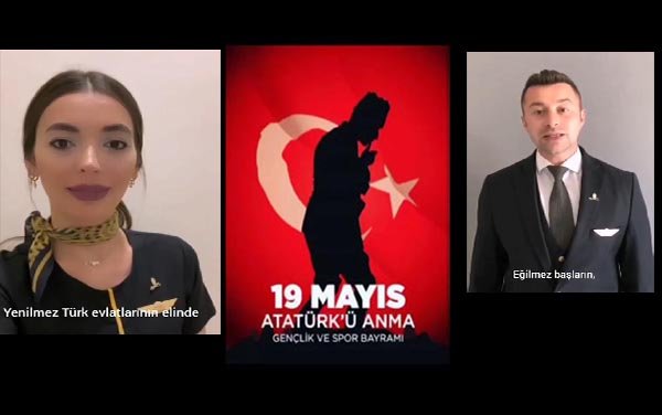 Pegasus kabin memurlarından anlamlı