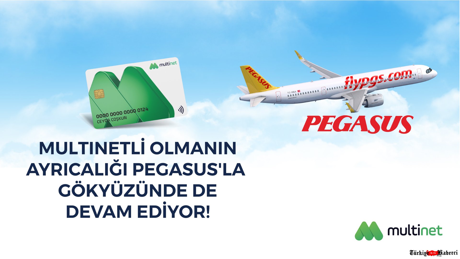 Pegasus yolcuları uçak içi ikram alışverişlerini MultiNet’le ödüyor
