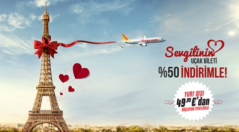 Pegasus’tan Sevgililer Günü 2. Kişi %50 İndirimli