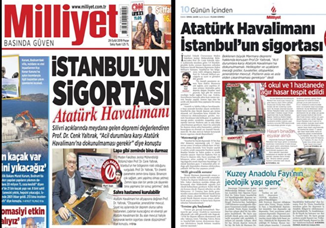 *Prof. Dr.Yaltırak.,Atatürk Havalimanı'na dokunulmamalı!