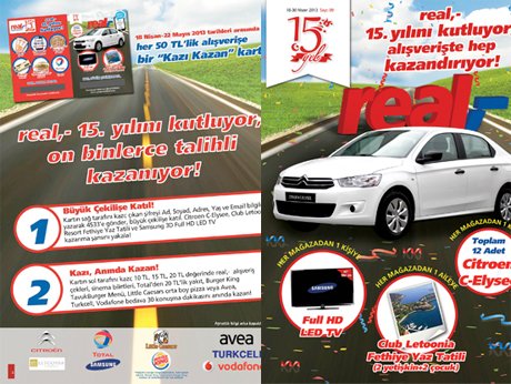 real,- Hipermarke​tleri 15.yıldönü​mü Kampanyası