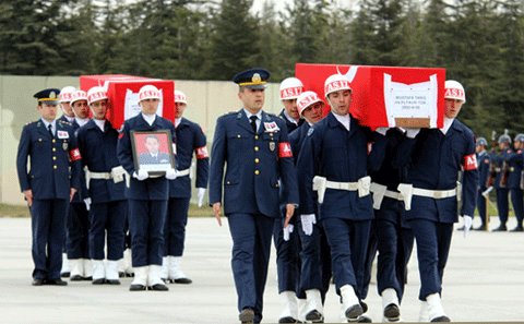 Şehit pilotlara veda