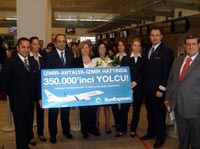 SUNEXPRESS 350 BİNİNCİ YOLCUSUNU ÖDÜLLENDİRDİ