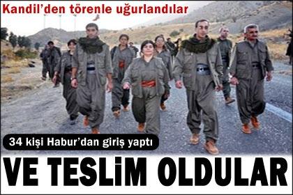34 PKK'lı Teslim Oldu!