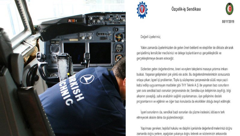 THY Teknik Personeli’ne mektup!