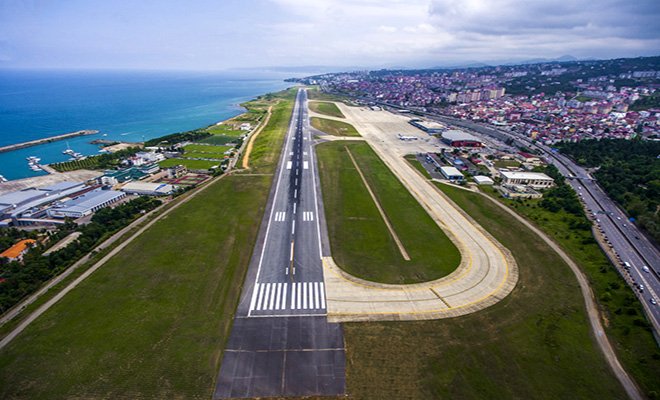 Trabzon Havalimanı yenilenen pistiyle göz kamaştırıyor!