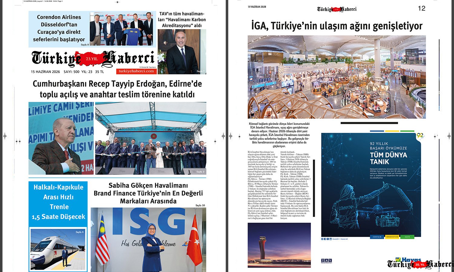 ✈️ Türkiye Haberci 15 Haziran Sayısı Çıktı!