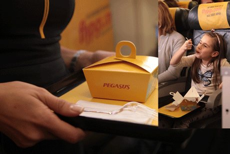 Uçakta doğum günü pastası 