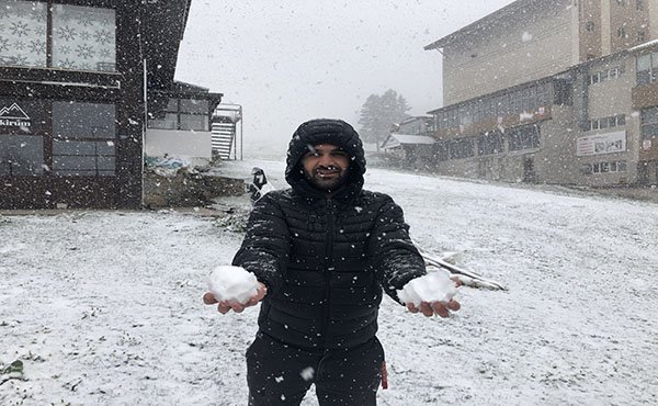 Uludağ'da kar yağışı  