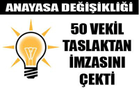 50 Vekil Yan Çizdi. Taslak Yeniden İmzaya Açıldı!